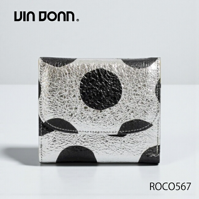 財布 二つ折り財布 小銭入れ レディース 本革 ブランド ヴィアドアン VIA DOAN ROCO ロコ 567 日本製 シルバー ドット ウォレット 軽い 使いやすい コンパクト ギフト 天赦日 一粒万倍日 寅の日 誕生日 母の日 12,045円