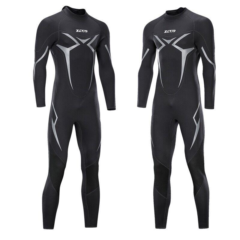 ウェットスーツ メンズ　レディース 長袖 3mm　男性用 女性用 サーフィン フルスーツ ダイビングスーツ ダイビング専用 バックジップ ネ