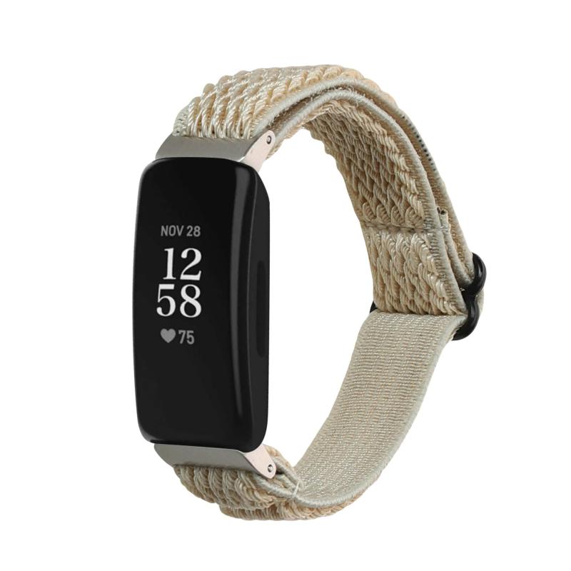 Correa De Nylon Kwmobile Para Fitbit Inspire 2 / Inspire HR - Ajustable (12-20cm), Color Negro, Cómoda Para Deporte