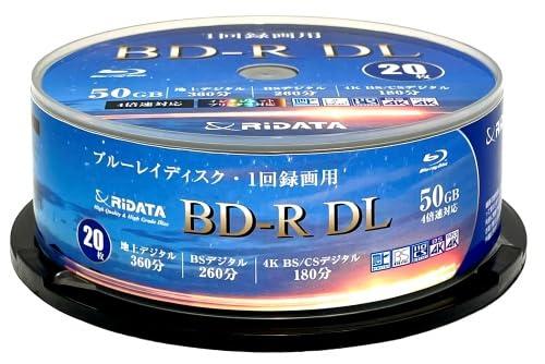 【楽天市場】・RiDATA （ライデータ） 1回 録画用 片面2層 ブルーレイディスク ホワイトプリンタブル BD-R DL 50GB 20枚 ...