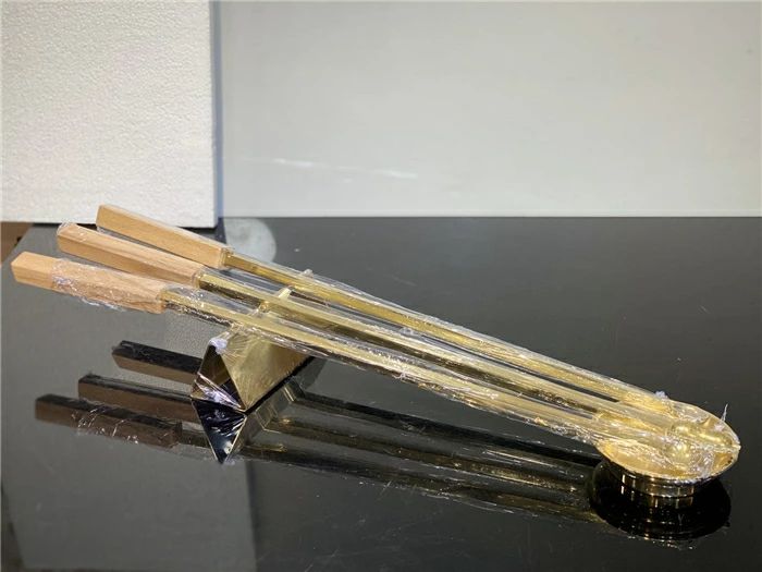 【貨物輸送無料】密教 佳品 手作り 密教 ５点仕掛ける 護摩さじ 金管楽器製 法具