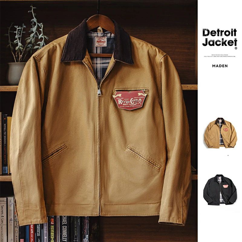 秋冬 Detroit Jacket ヴィンテージ ビンテージ アメカジ 帆布 メンズ上衣 新品未当て嵌めるＳ～ＸＸＬ