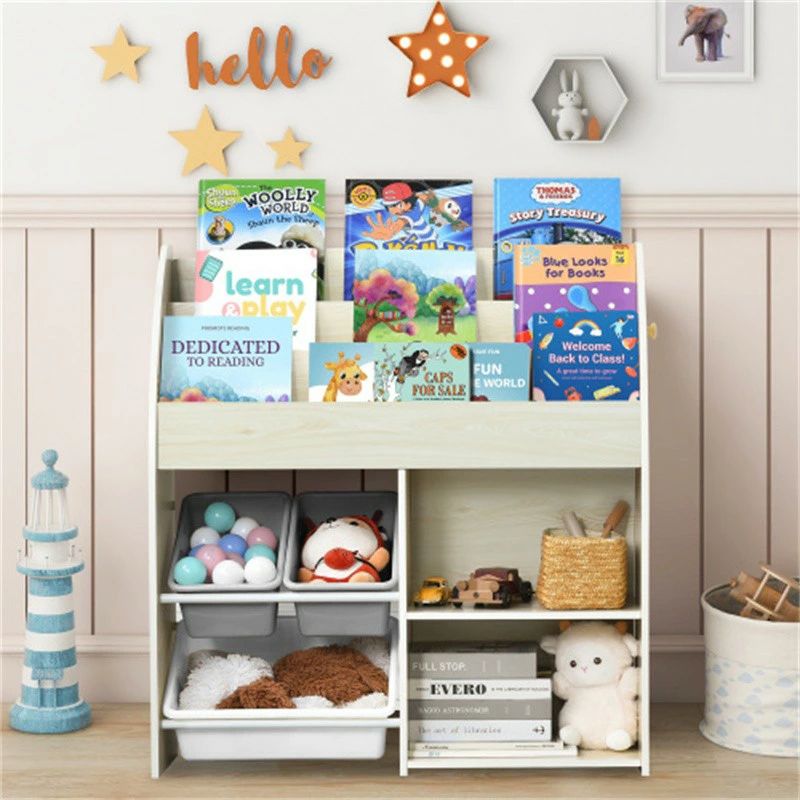 家具 多機能 収納ボックス キッズ 【1年保証】絵本ラック 本棚 子ども用 子供部屋 木製 おもちゃ収納 大容量 絵本棚 収納ラック 収納ケ