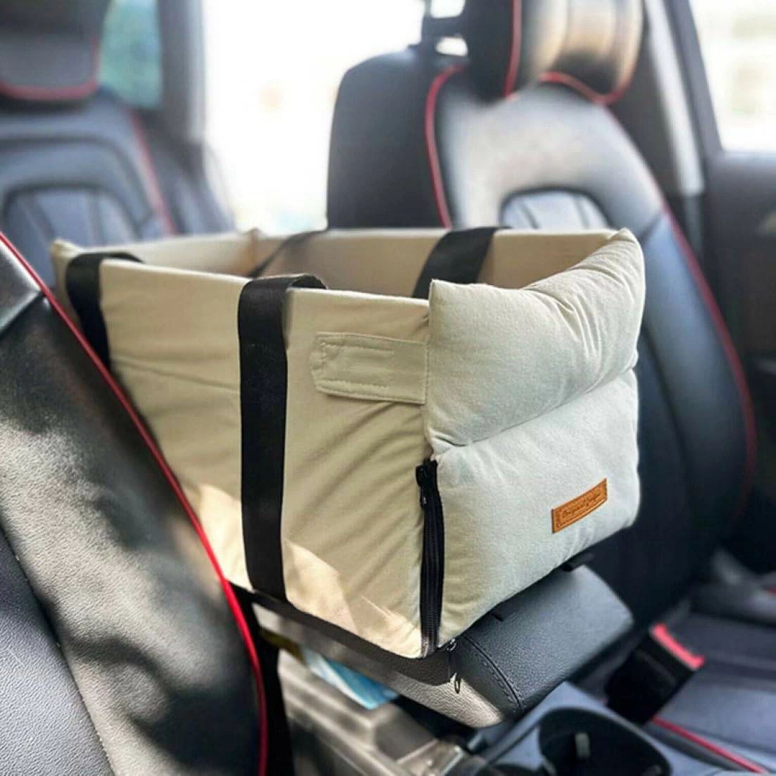 車載 おでかけ 滑り止め アームレスト カー用品 車用ペットベッド 水洗い 飛び出し防止リード＆フック付 小型犬 M ペットドライブボック｜Catwalks 1 店