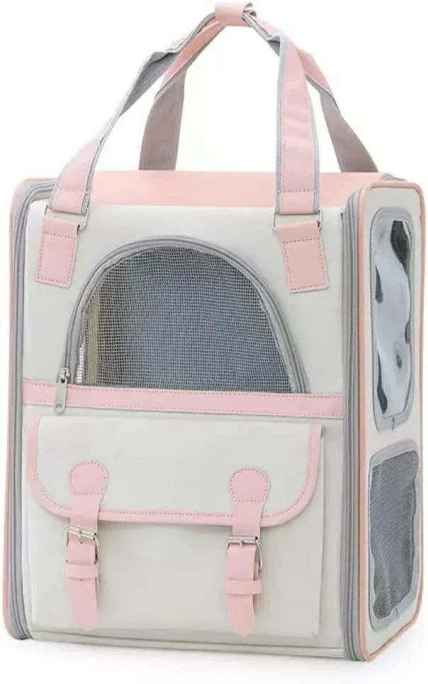 おしゃ ペットバッグ 散歩 通院 ピンク 防災リュック旅行 安定性抜 M 2way 折りたたみ リュックきゃりーバッグ 小型犬 猫 顔出し 便利|Catwalks 1 店