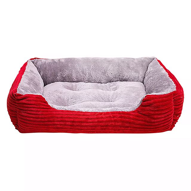 犬 と 猫 の ための 正方形 の ぬいぐるみ ペット のための ベッド 中 小型 犬小屋 クッション 家庭用品 ペット アクセサリー
