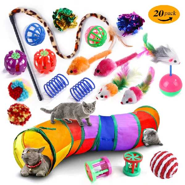猫 おもちゃセット トンネル 交換 フェザー スプリングボール インタラクティブ 動物 おもちゃ 子猫 ため ペット用品