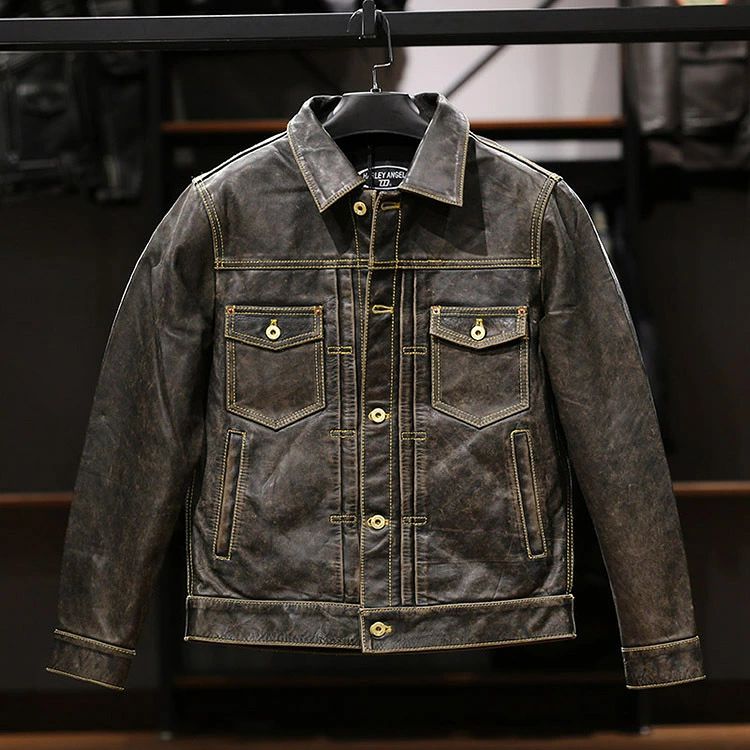 楽天市場】秋冬ライダース アメカジ 復刻 1.2mm牛革 レザージャケット