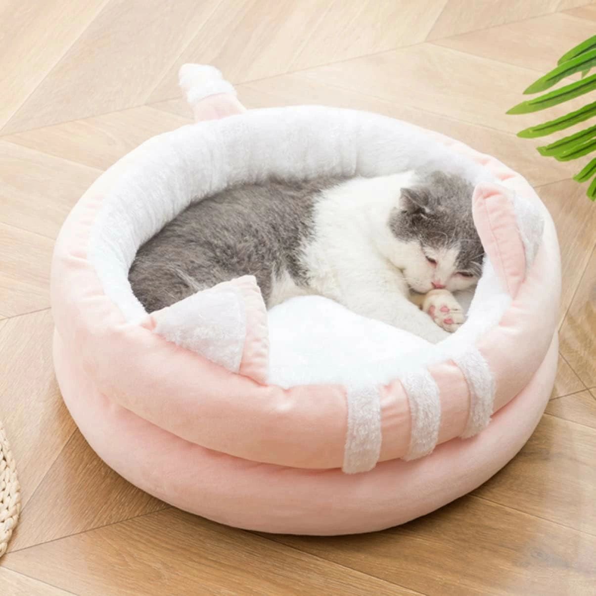 寒さ対策 ぬくぬく 耐噛み 快眠 ペットソファー ペットベッド 犬ベッド 猫ベッド 猫用 子犬 洗濯可能 S 暖かい 防寒 滑り止め 通年 ペッ
