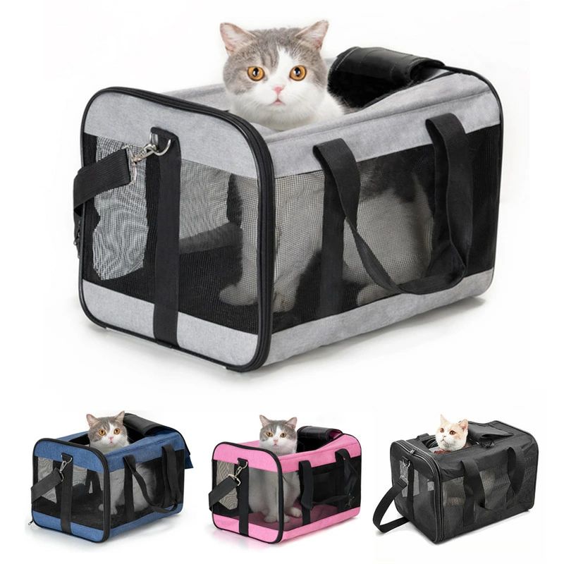 猫 バッグ 通気性 携帯用 ペットバッグ 航空キャリー 猫ケージ 折りたたみ 斜め掛け 大容量 手提げ 犬 バッグ