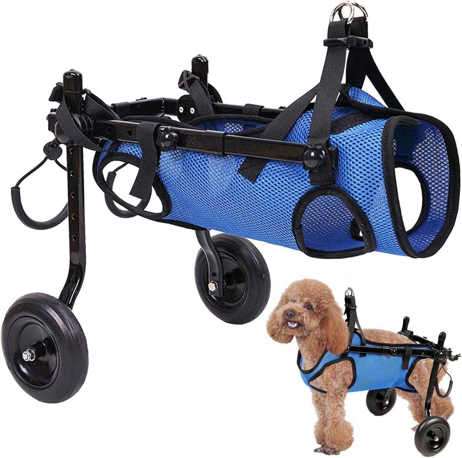 犬の歩行補助具 犬用車椅子 ペット歩行器 歩行補助 軽量 犬介護 補助輪 犬用カート サイズ調整可能 ２輪犬用カーと 犬リハビリ用具 犬ヘ