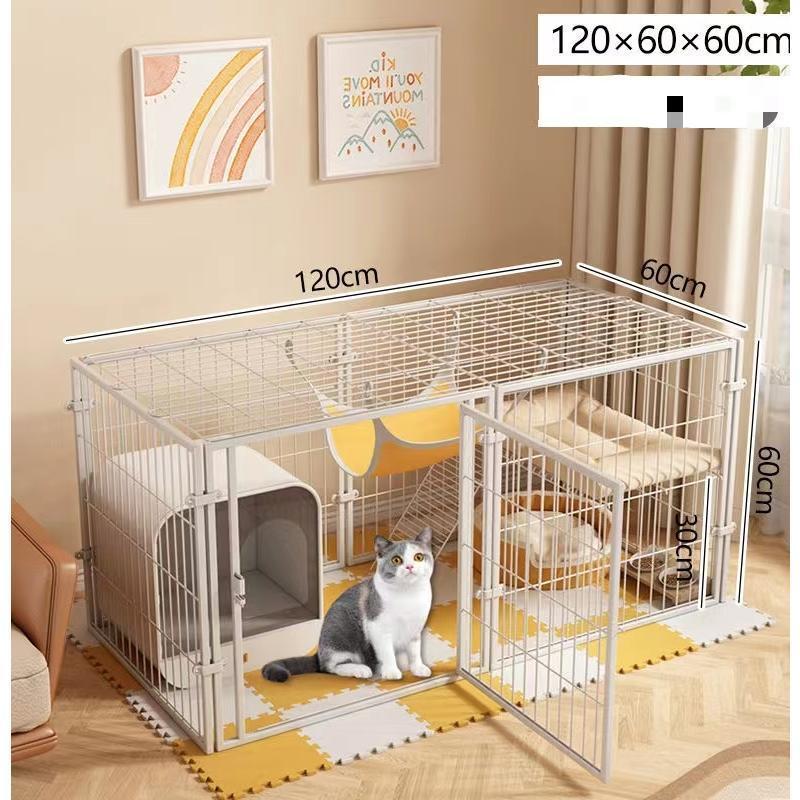 2024 猫用ケージ 大型 多頭飼い 組立簡単 折り畳み式 掃除しやすいネコ用ゲージ コンパクト高さ 錆びない キャットハウス｜Catwalks 1 店