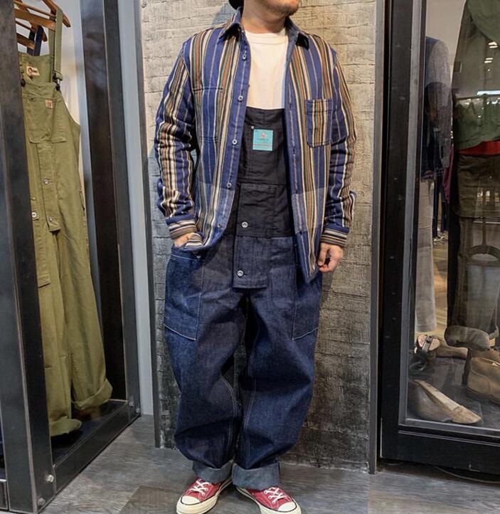 メンズ サロペット オーバーオール つなぎ オールインワン サスペンダーズボン ペインター作業服 色切替 S-2XL|Catwalks 1 店
