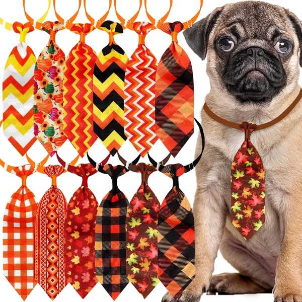 50/100個秋 犬ネクタイグリッドスタイル犬ネクタイ/犬 アクセサリー 犬 ファッション製品 ため 秋 ペット用品
