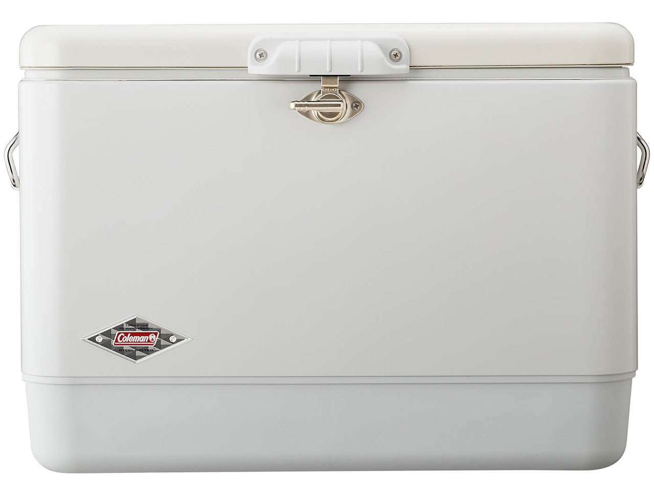 Coleman コールマン クーラーボックス 54QT 70TH リミテッド スチールベルトクーラー 2207174 ホワイト キャンプ アウトドア 大容量 【配送種別A】