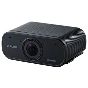 エレコム WEB写真機 UCAM-CX80FBBK 黒いこと 4K相応う 830万絵素 5倍デジタルオートズーム役立つこと Full 固定ディスク 60fps ノイズキャンセリング 水晶体押しかぶせる付 【送りとどけるカテゴリー化A】