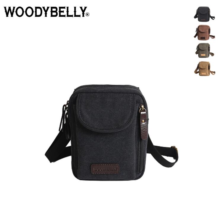 WOODYBELLY ショルダーバッグ メンズ 帆布 キャンバス ミニ 小さい 斜めかけ 軽量 軽い 散歩 トラベルバック コンパクト 男性 誕生日 父の日 レディース プレゼント 肩掛けバッグ 旅行用カバン お洒落 20代 30代 40代 2way ウエストポーチ ブランド ホワイトデー 敬老の日