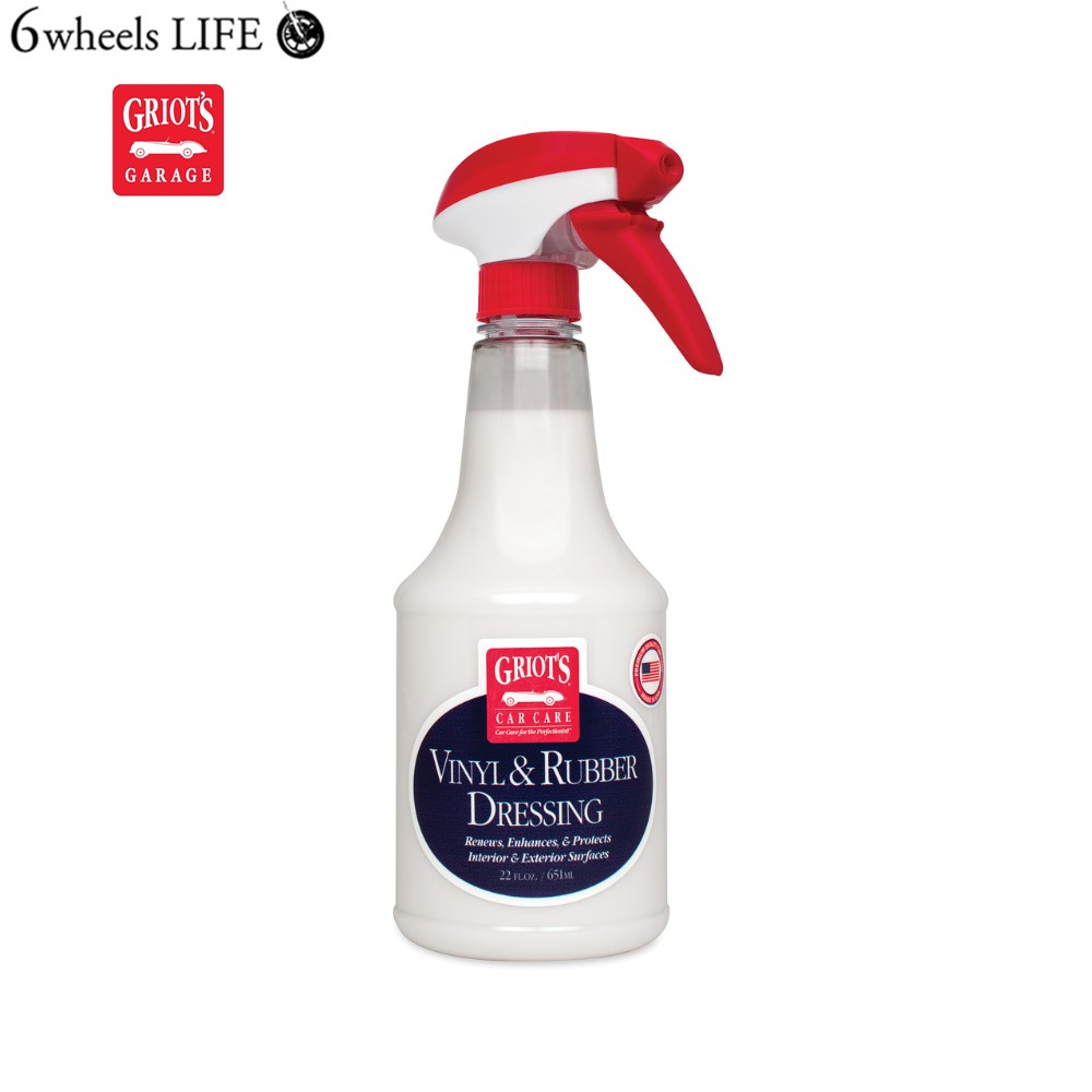 【正規輸入品】 ビニール＆ラバードレッシング 22オンス （651ml）　ダッシュボード 内装 外装 汚れ ビニール ゴム 洗車 用品 GRIOT'S GARAGE グリオズガレージ　紫外線保護 ホコリが付きにくい カーケア カークリーナー インテリア エクステリア