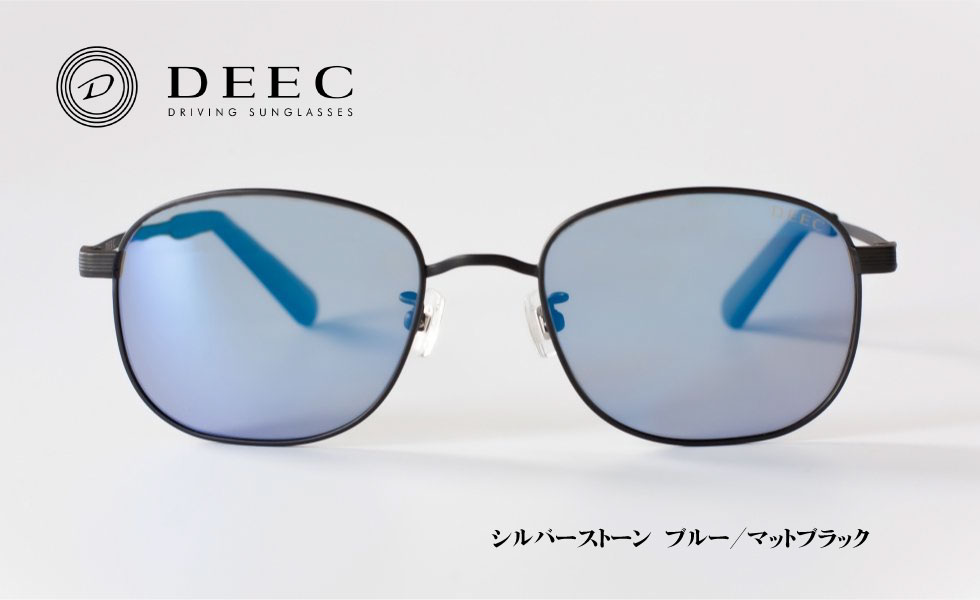 DEEC SILVERSTONE ディーク シルバーストーン 1904 Blue Mirror / Matte Black (ブルーミラー/マットブラック)　ビンテージ スクエアレンズ　ガラスレンズ　日本製 鯖江製　サングラス　ドライブ オシャレ　ブルーミラー仕様｜6wheels LIFE