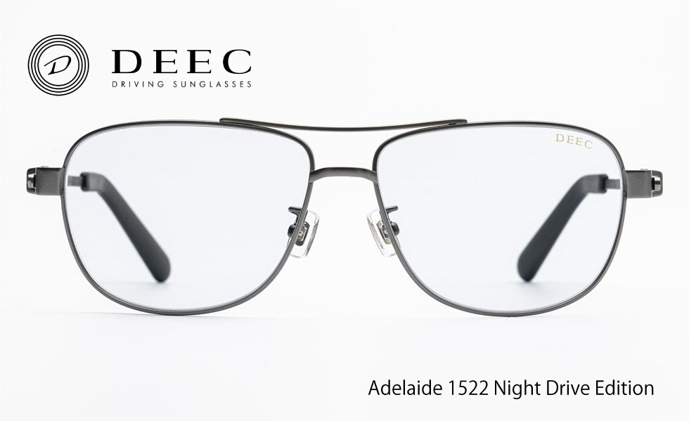 ディーク DEEC Adelaide 1522 Night Drive Edition Light Gray ライトグレー ナイトドライビング  サングラス チタンフレーム 日本製 鯖江 6wheels LIFE