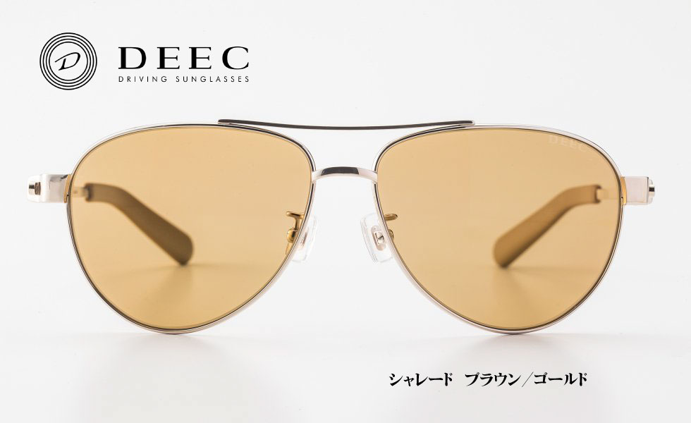 DEEC Charade ディーク シャレード 1507 Pink Gold / Rose Brown (ピンクゴールド/ローズブラウン) 1508 Gold / Brown (ゴールド/ブラウン) ドライビング サングラス チタンフレーム 日本製 鯖江|6wheels LIFE