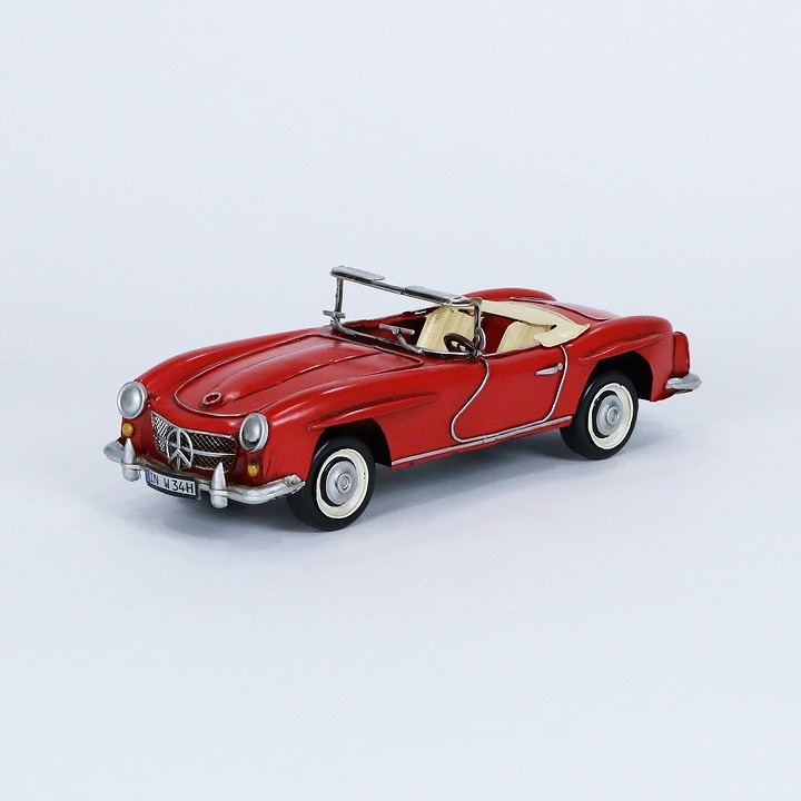 【正規輸入品】　HH Nitsche / ハンスヘルムートニッチェ　メタルモデルカー Mercedes 190 SL | メルセデスベンツ 190SL デフォルメ ウェザリング レトロ モデルカー ミニチュア ミニカー ディスプレイモデル ドイツ製 希少 おしゃれ かわいい