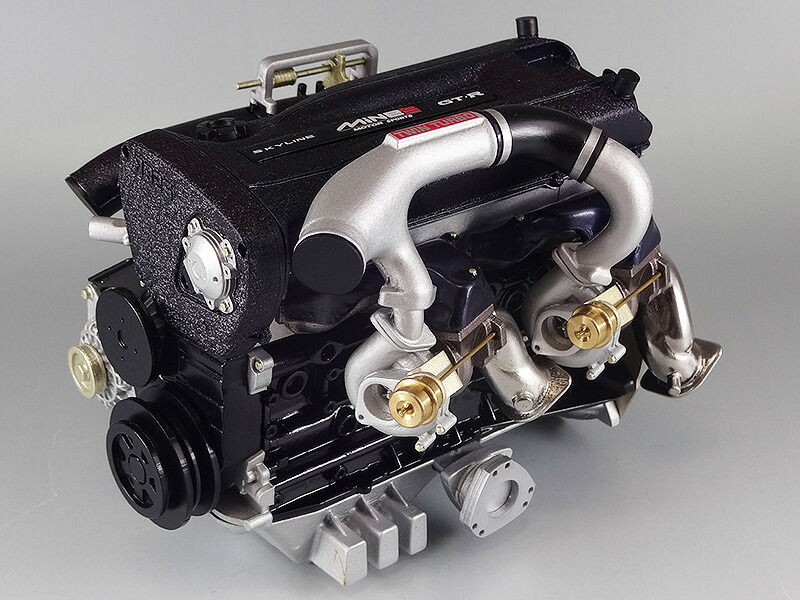 日下エンジニアリング 1/6スケールエンジンモデル 完成品 　マインズ mines RB26コンプリートエンジン　マインズの象徴であるダークブルーのヘッドカバー、サージタンクを実際の結晶塗装と同じ手順で塗装　ウォールナット台座、アクリルケース付属　ハンドメイド 日本製 37,050円