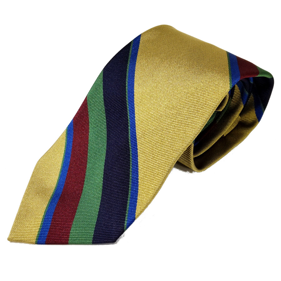 E.& G.CAPPELLI(E.& G.カペッリ) イタリア製 ネクタイ ヘビーシルク EG60000-20 ベージュｘボルドーｘグリーンｘネイビー レジメンタル ジャガード 9.0cm巾 ストライプ柄