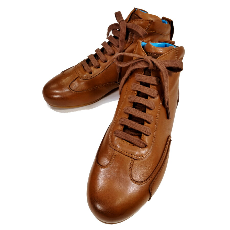 【新入荷】COURSE（コース） ドライビング・シューズ ハイカット メンズ・レディース イタリア製 CR520002-79 ベージュ（キャラメル） ミディアムカット 男女兼用
