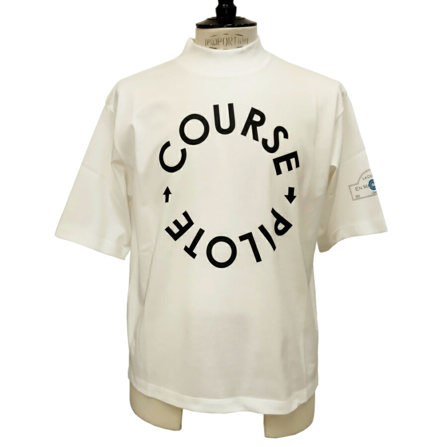 【新入荷】COURSE（教科課程）プルオーバー 半袖 レタード COURSE PILOTE メンズ CR612001-01 白いこと 白ｘ米国海軍 綿織物 日本製
