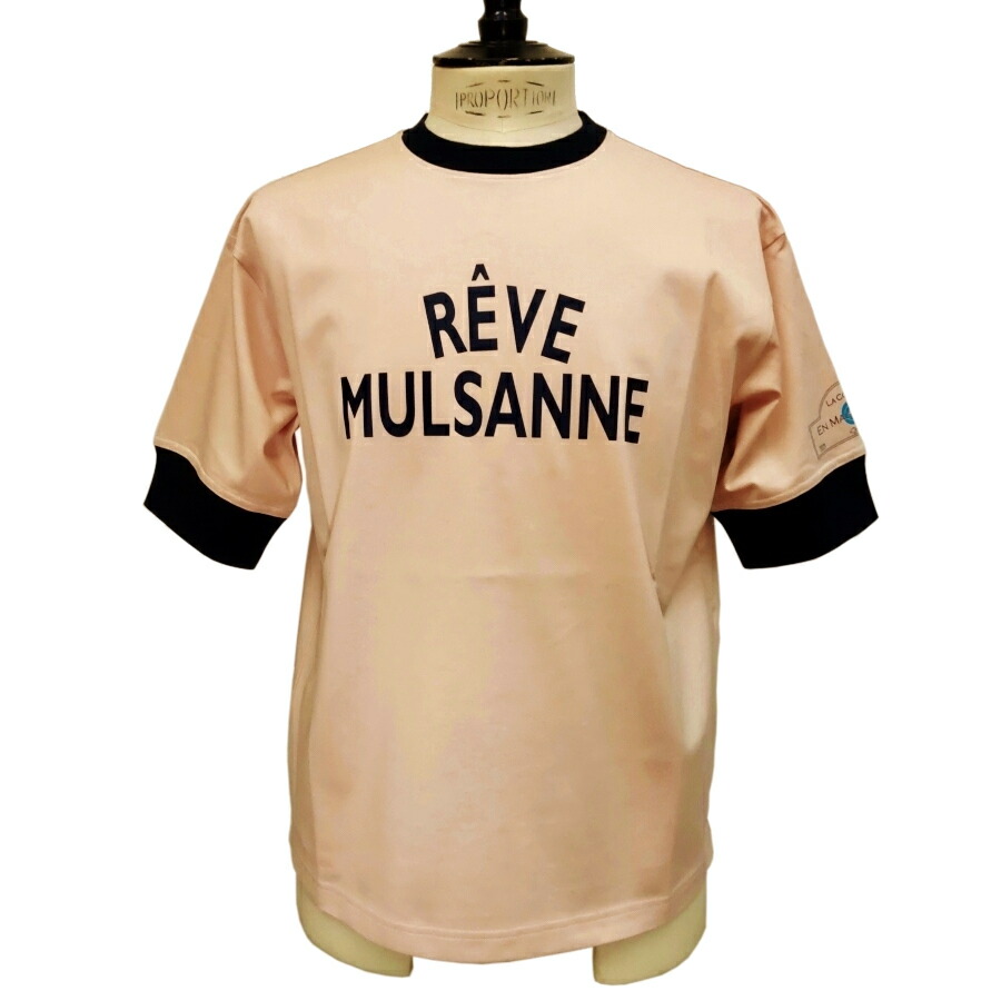【新入荷】COURSE（教科課程）プルオーバー 半袖 レタード R・・ve Mulsanne メンズ CR612002-138 サクラ色ｘ米国海軍 綿織物 日本製