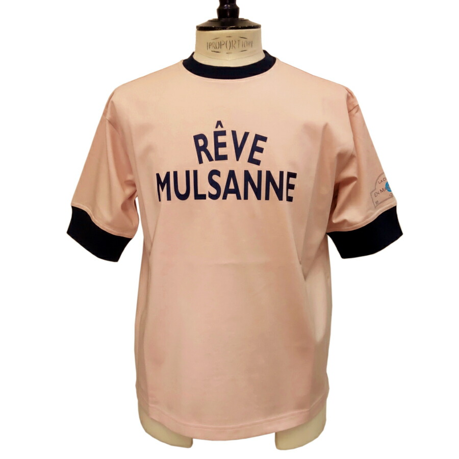 【新入荷】COURSE（教科課程）プルオーバー 半袖 レタード R・・ve Mulsanne メンズ CR612002-38 サクラ色ｘ米国海軍 綿織物 日本製