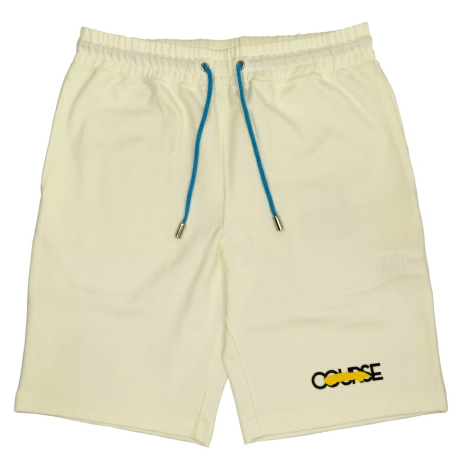 【新入荷】COURSE（コース） ショートパンツ ジャージ メンズ CR616002-01 ホワイト 白 スエットパンツ 日本製