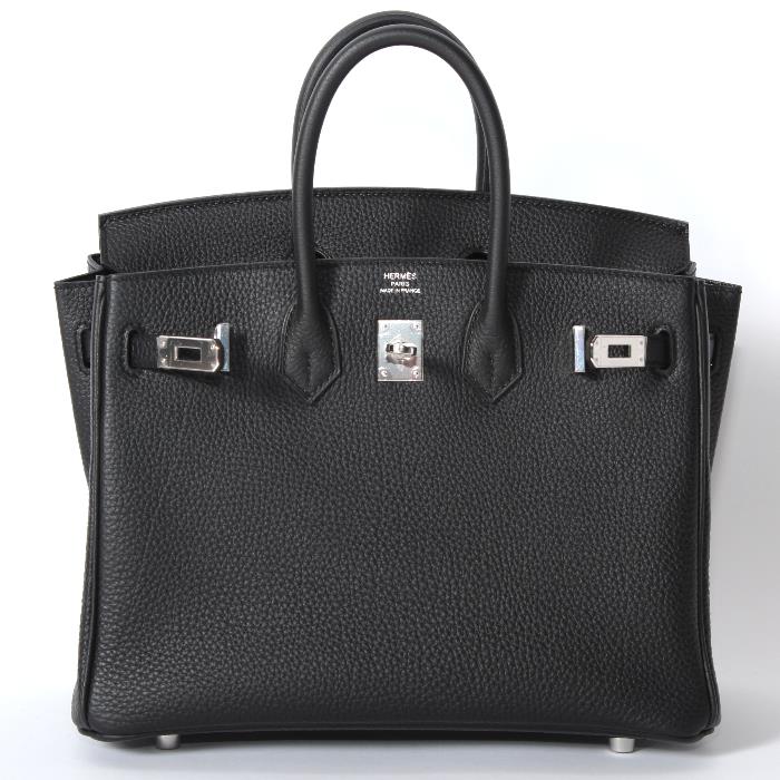 Select Shop Cavallo: HERMES Hermes Birkin 25cm ブラックトゴシルバー metal fittings bag Birkin bag 25 Black ...