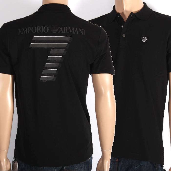 ea7 black polo shirt