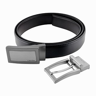 calvin klein belt and buckle set