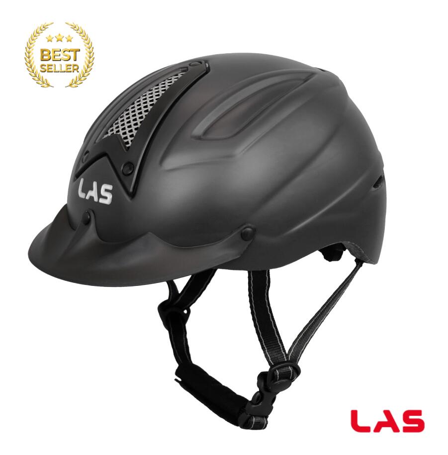 【貨物輸送無料】LAS ラス XT-B ジャンピング 安全帽 乗り馬安全帽 乗り馬用 乗り馬装置 馬 黒いこと 黒 引っ敷き 河馬ロ