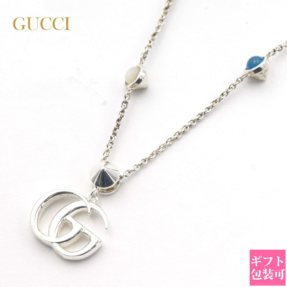 楽天市場】GUCCI グッチ ネックレス ダブルG マザーオブパール