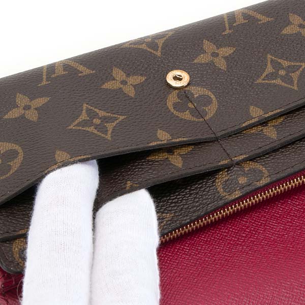 LOUIS VUITTON - ルイヴィトン M95188 二つ折り財布 フューシャ LOUIS