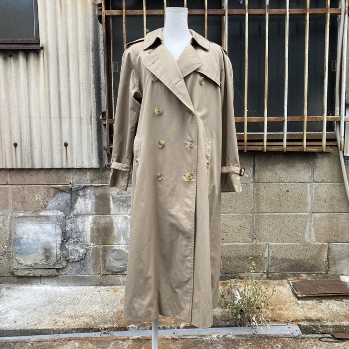 レディースファッション コート ジャケット 当季大流行 レディースm相当 Sa30 中古 トレンチコート バーバリー Burberry S 英国製 ビンテージ Fcm Ge