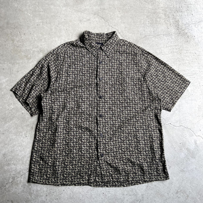 Claiborne 半袖 レーヨン 総柄シャツ メンズxl 古着 中古 Rvcconst Com