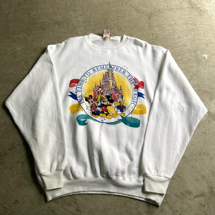 ビッグサイズ 90年代 Usa製 Walt Disney World 25周年 ディズニー キャラクタープリントスウェット トレーナー メンズ2xl 古着 中古 Cdm Co Mz