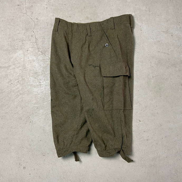 70年代 ドイツ軍 ヘビーウール クロップド カーゴパンツ メンズW33相当 古着【中古】【SS2503】【SS2506】【SS2509】【FS2601】【SS2603】