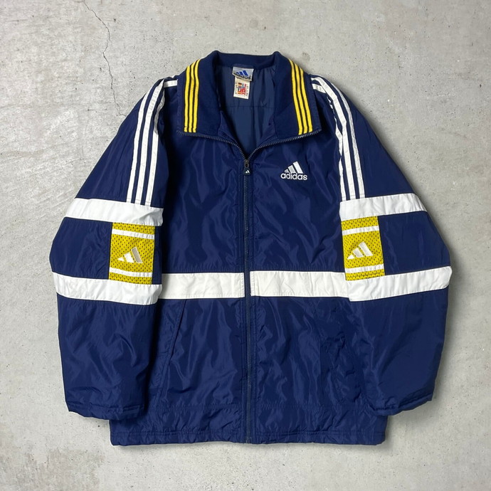 90年代 adidas アディダス 中綿入り ナイロンジャケット メンズL相当 古着【中古】【PD2606】｜古着通販 cave古着屋