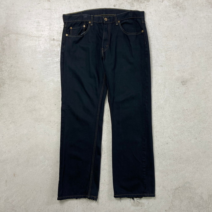 Levi's リーバイス 559 ブラックデニムパンツ ワイドストレート 後染め メンズW34 古着【中古】【SS2509】【FS2601】【SS2603】