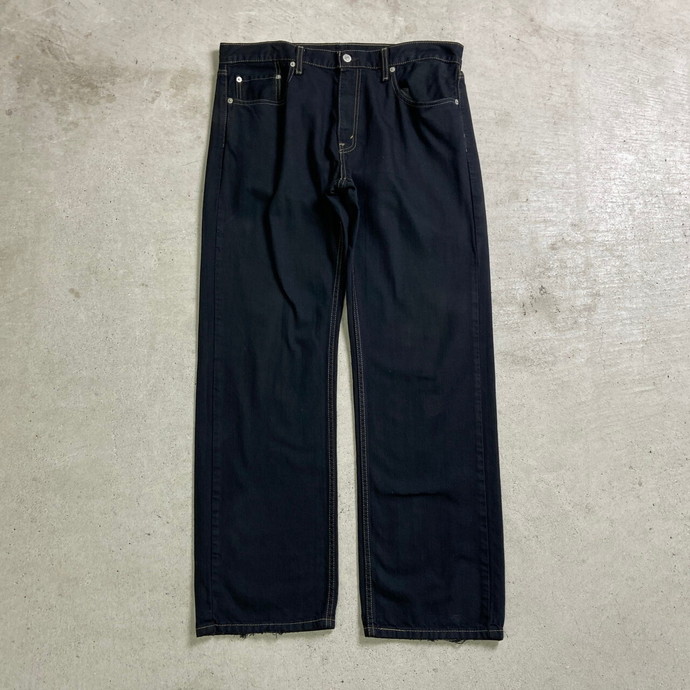 Levi's リーバイス 559 ブラックデニムパンツ ワイドストレート 後染め メンズW36 古着【中古】【SS2509】【FS2601】【SS2603】