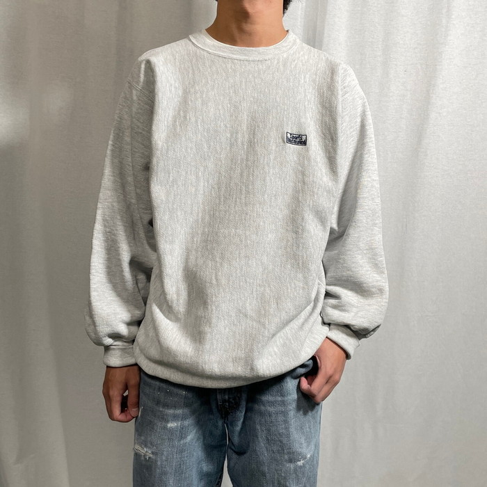90年月日 USA製 Champion はやりっ子 REVERSE WEAVE リバースウィーブ 刺しゅう引き船 ワンポイントロゴタイプ刺しゅう トレーナー メンズXL 古着【中古】