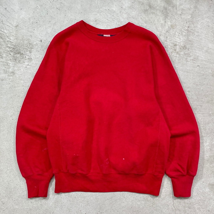 80年月日 USA製 LANDS\u0027END Champion ランズ挙げ句の果て はやりっ子 REVERSE WEAVE リバースウィーブ 目絶無 トレーナー ダブル名まえ メンズM好いかげんに 古着【中古】【SS2606】