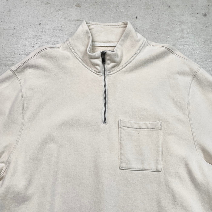 オールドギャップ　GAP ハーフジップ　スウェット　90s ユニセックス　古着 90's old GAP BORDER HALF ZIP SWEATSHIRT オールドギャップ