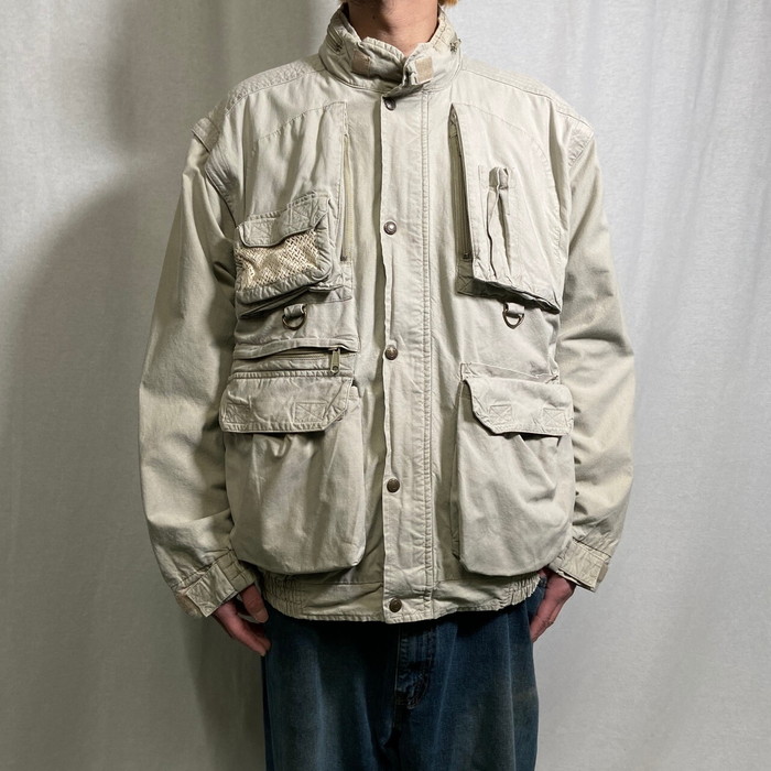 【usa製】90s Eddie Bauer フィッシング フリースジャケット 90s usa製 eddie bauer フィッシング フリース ジャケット